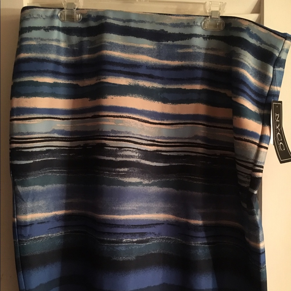 XL Blue Pencil Skirt