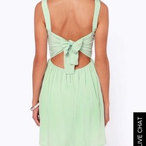 Lulus mint dress with bow back