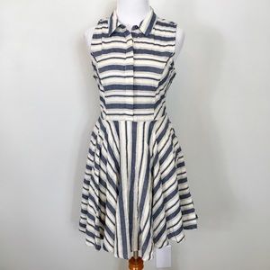 Forever 21 preppy stripe linen dress