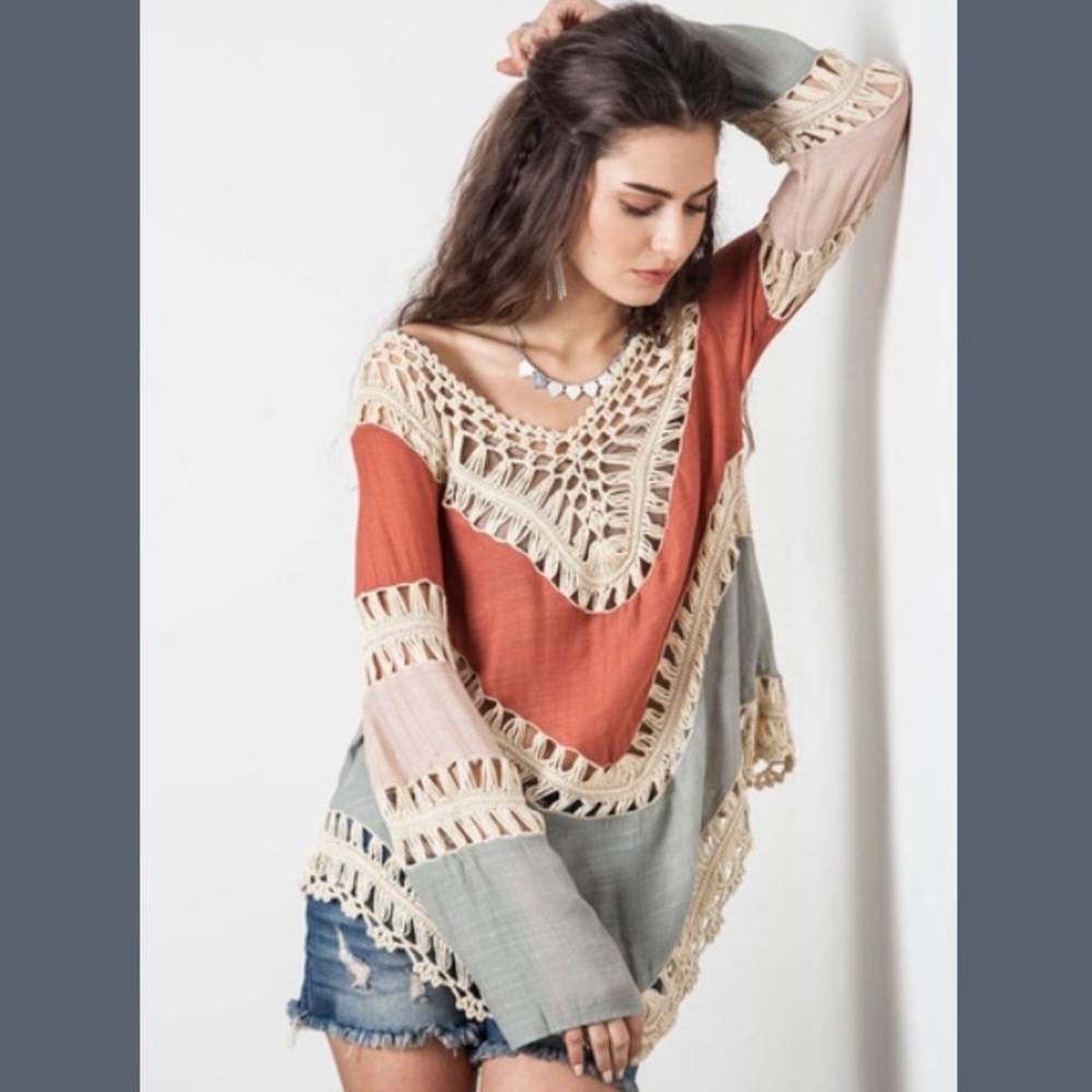 Boutique Orange/Rust Sweater/Top!