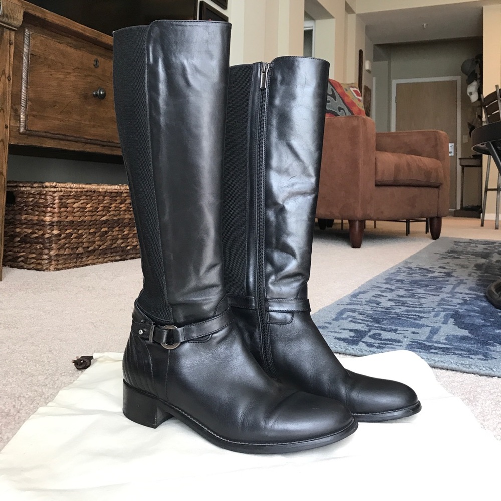AQUATALIA Tall Riding Boots (Size 38 Black)