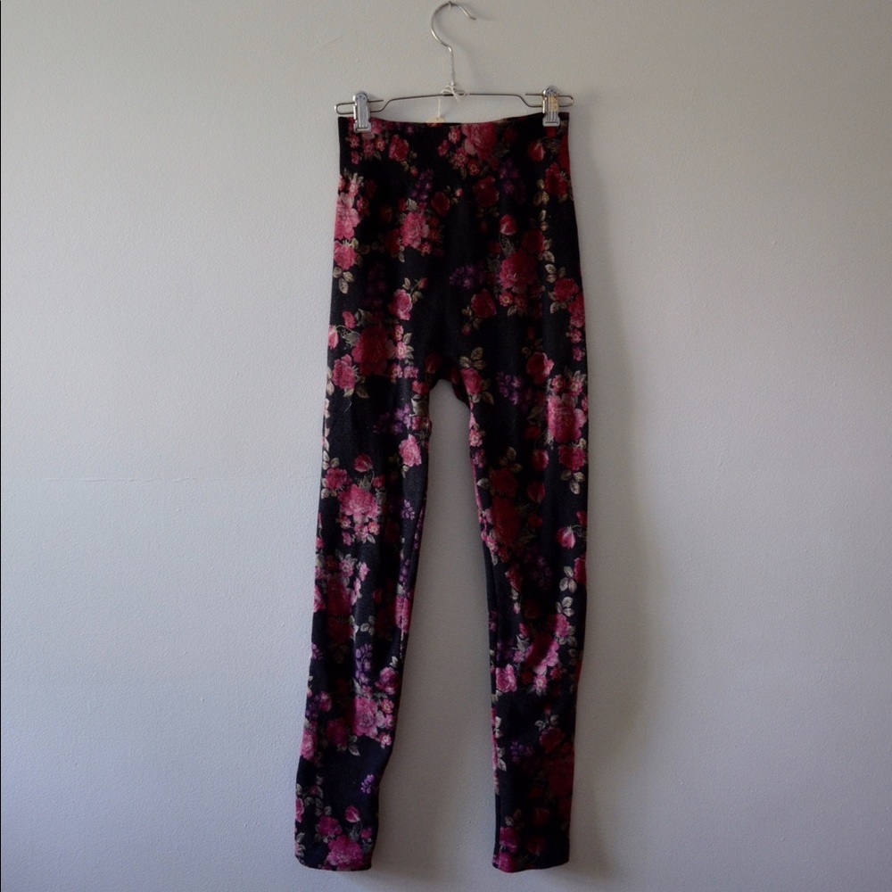 Floral Pattern High Waisted/control top Leggings