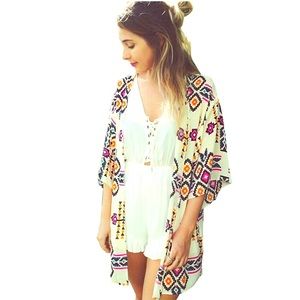 Printed Chiffon Shawl/Kimono