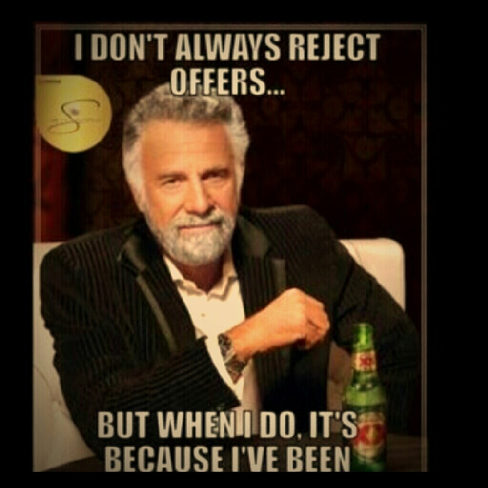Please be respectful when you offer a price.