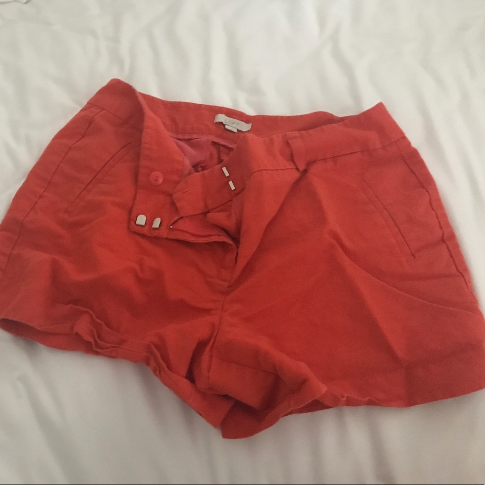 Loft Orange Shorts Size 8