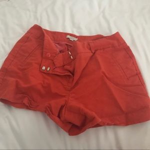 Loft Orange Shorts Size 8