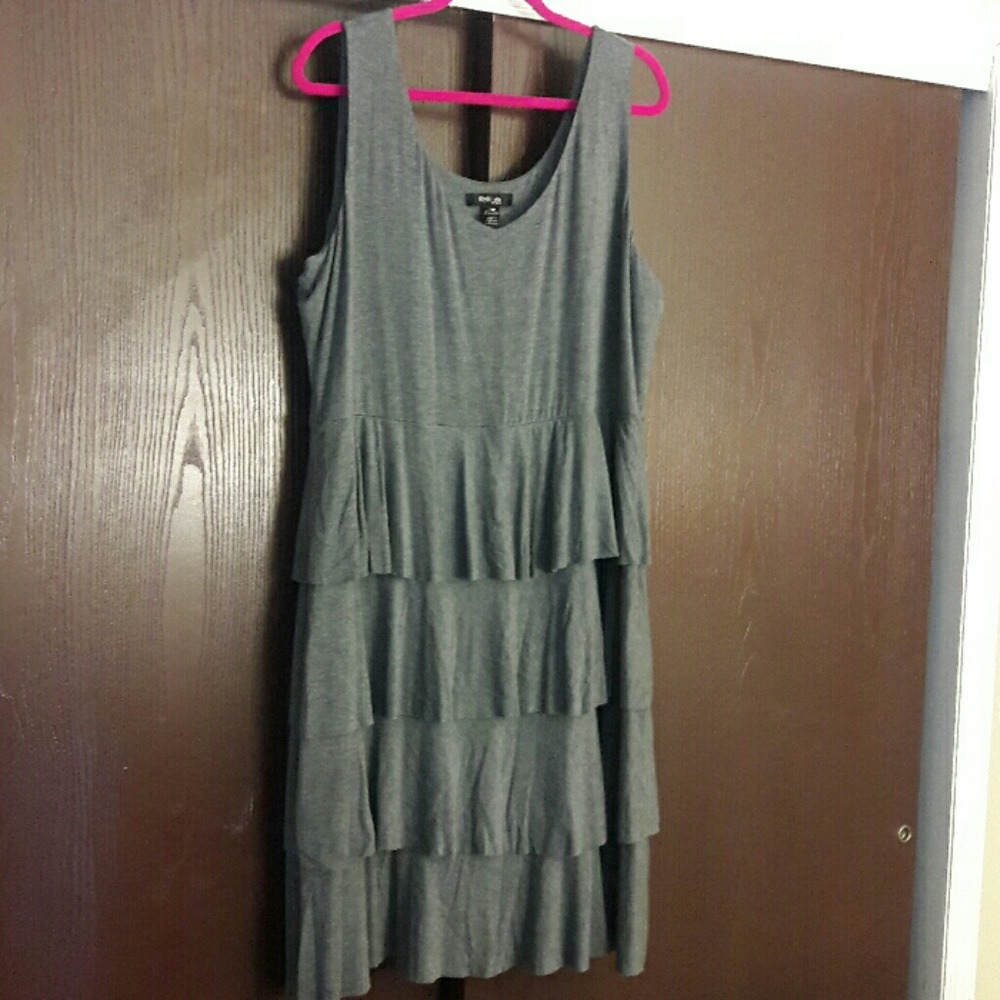 Gray Ruffle dress