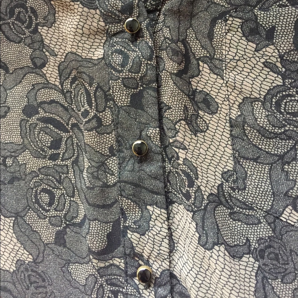 Sheer Lace Printed Tunic