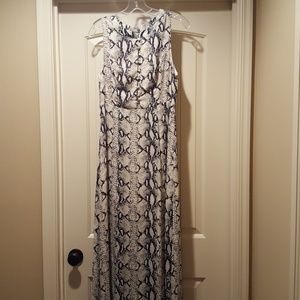 Snake print maxi dress