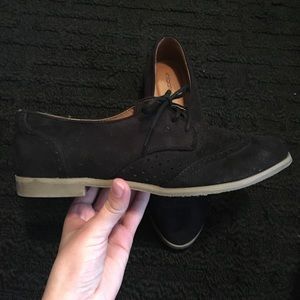 Black Loafer Oxford Flats