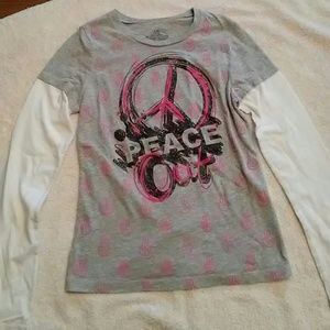 Girls Peace Out Long Sleeve Shirt