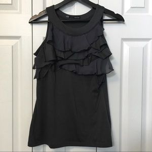 Grey Maurices Ruffle Tank