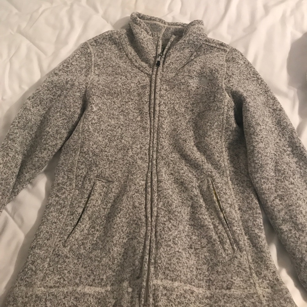 North face jacket grey size medium