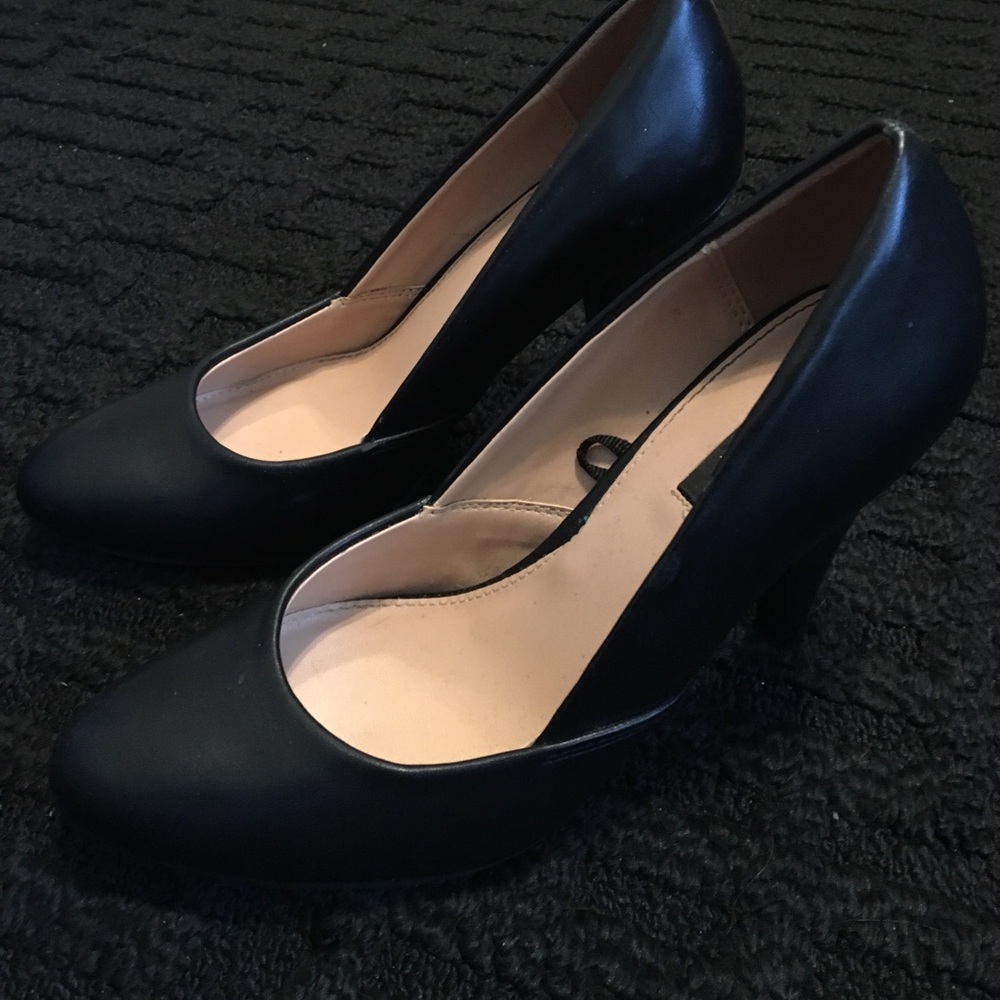 Black close toe high heels