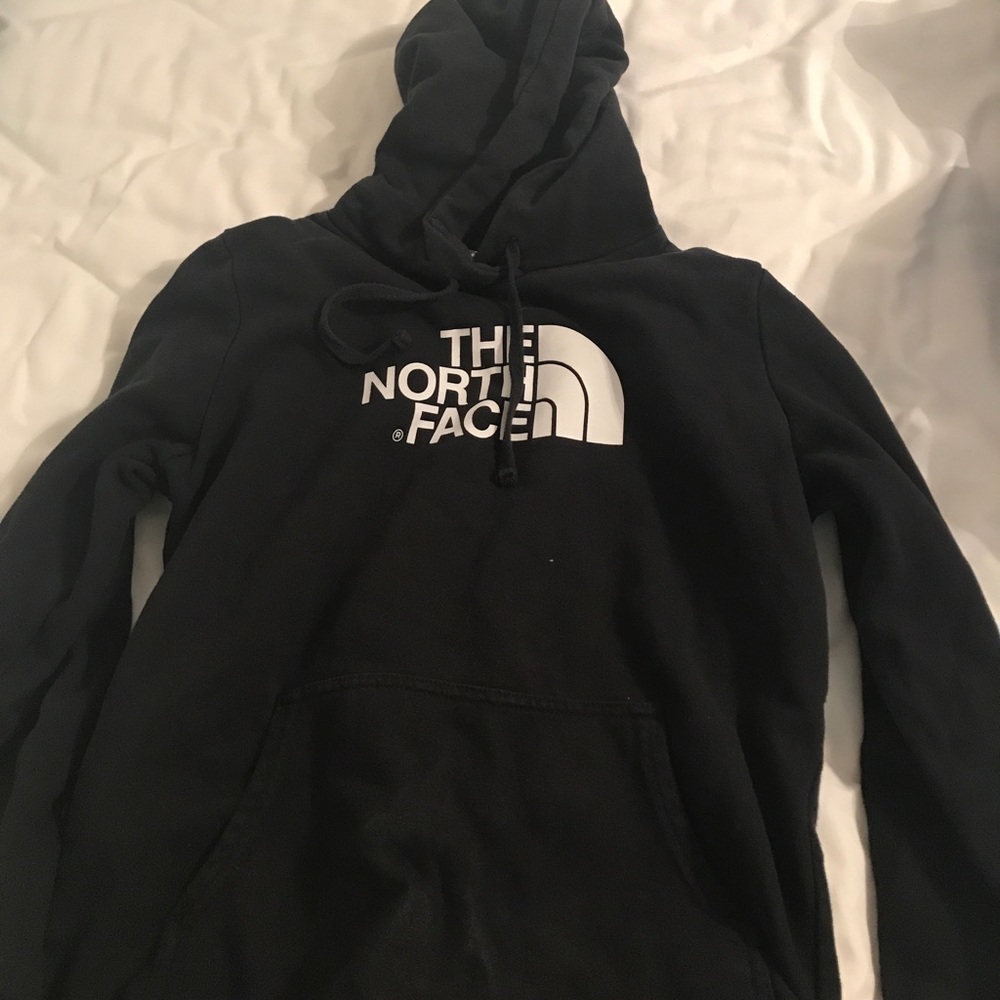 North face hoodie black size medium