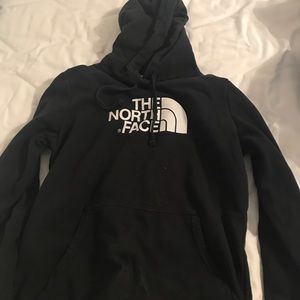 North face hoodie black size medium