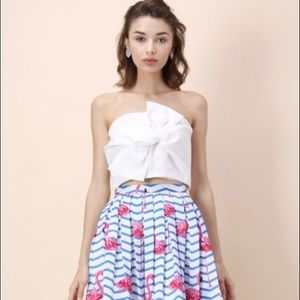White Tie Crop Top