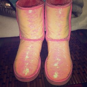 *PRICE DROP* Pink Sequin Ugg Boots