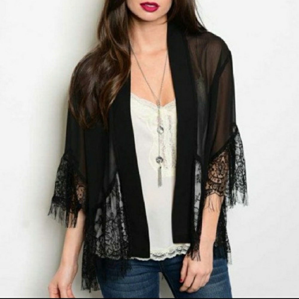 Sheer Lace Kimono