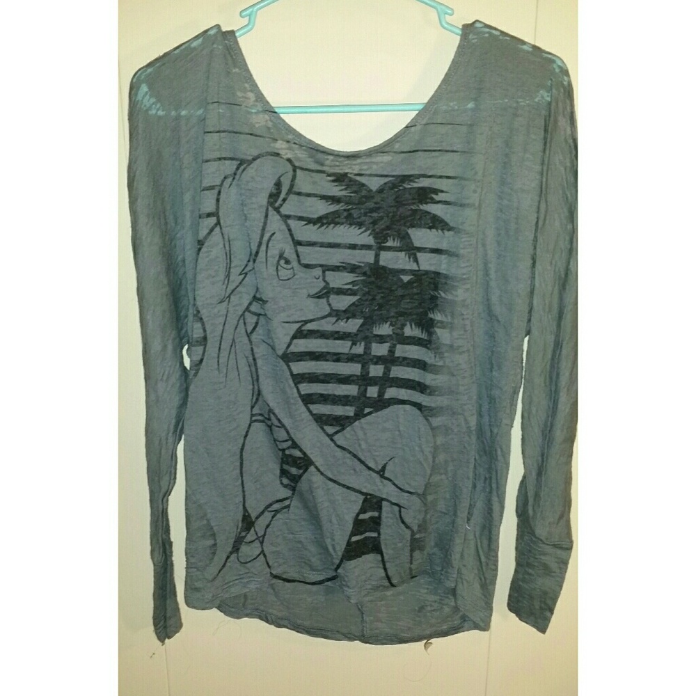 Grey Long-Sleeve Little Mermaid Shirt