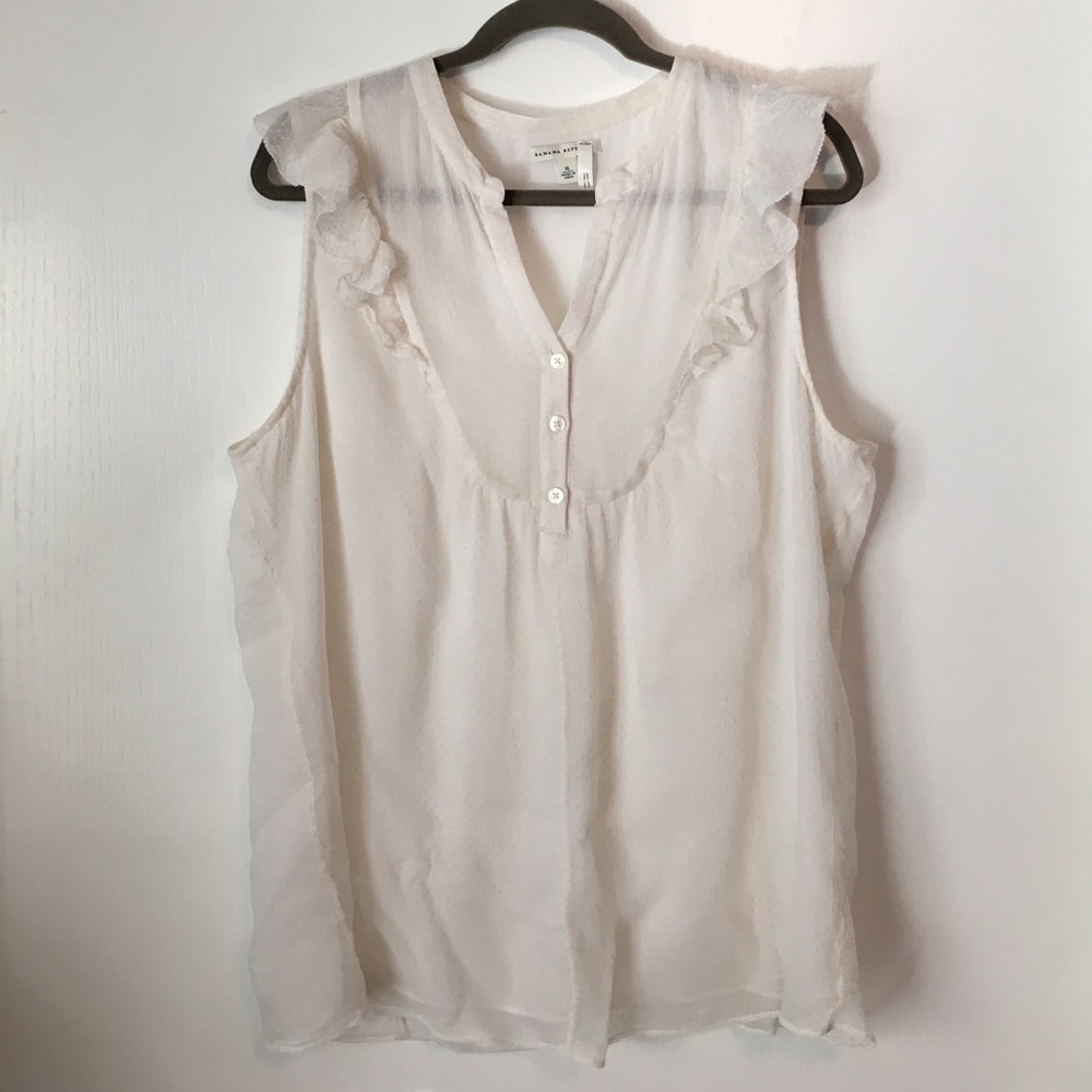 Off White Swiss Dot Top