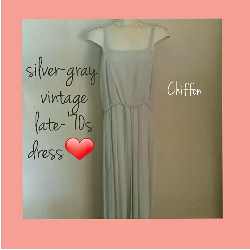 Vintage 70s  chiffon dress