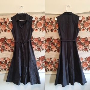 UNIQLO charcoal sleeveless shirt dress size S