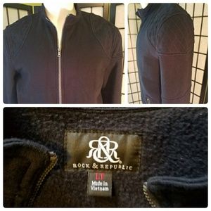 Rock and Republic Sweater Jacket Zip Up LT