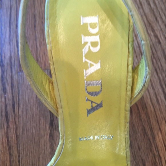Prada Yellow Slingbacks - Picture 2 of 7