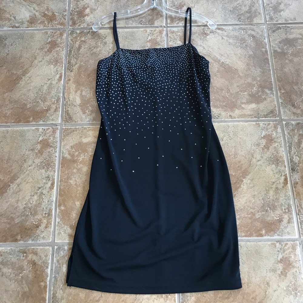 Gorgeous Spaghetti Strap Navy Dresss