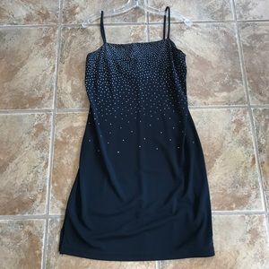 Gorgeous Spaghetti Strap Navy Dresss