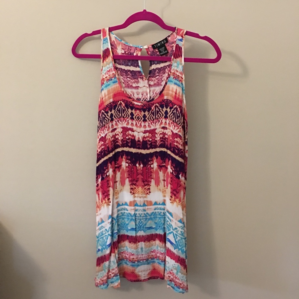 Multi color 100% rayon dress