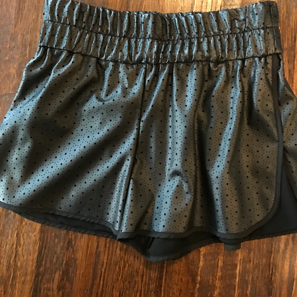 Black Leather Shorts