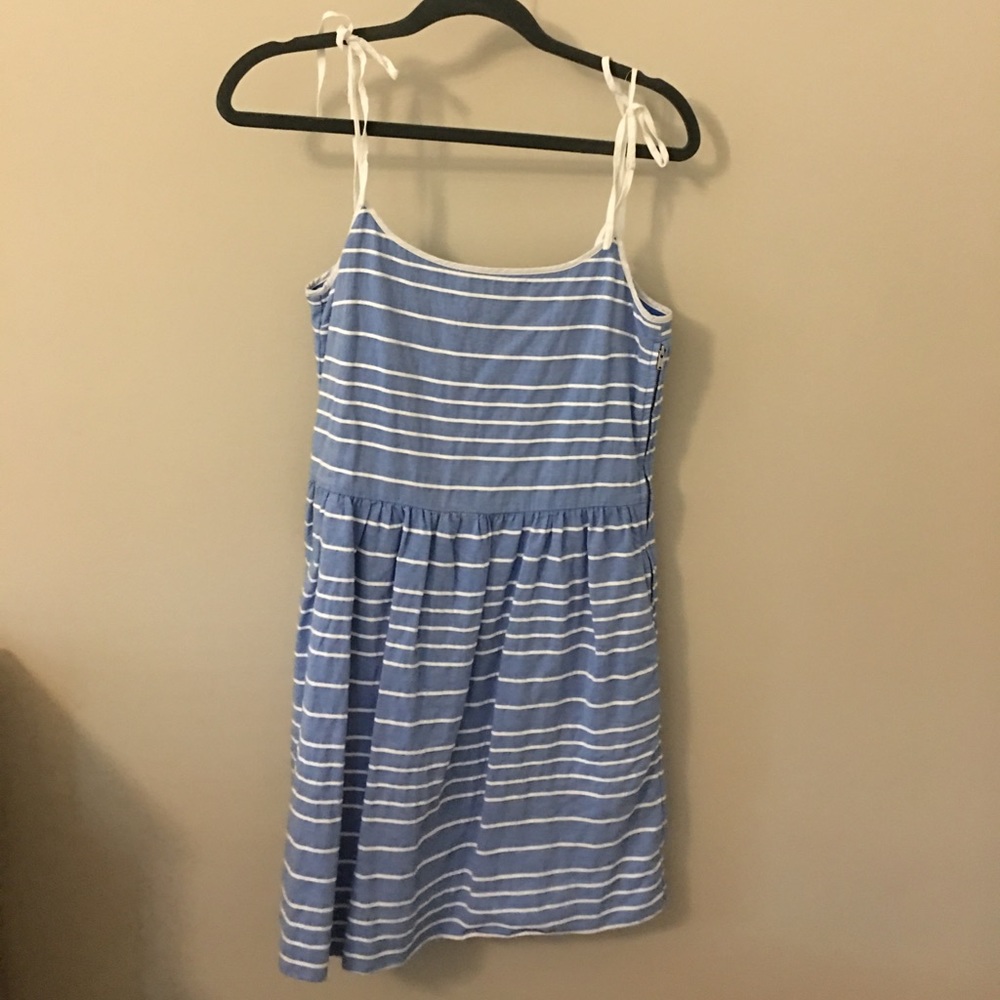 Blue and white striped Gap dress