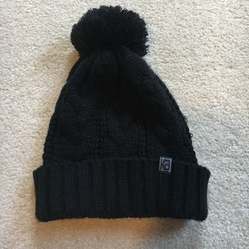 Black warm winter hat