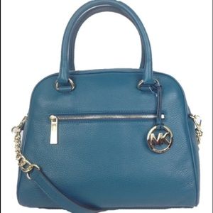 Michael Kors Knox Leather Large Satchel Deep Teal