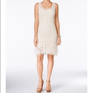 Jessica Simpson Wayne crochet fringe dress