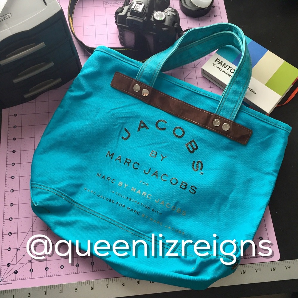 Marc by Marc Jacobs Turquoise Canvas Tote Bag