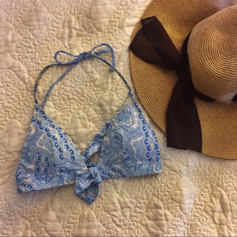 VS printed tie front swim top!