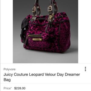 Juicy Couture Leopard Velour Day Dreamer Bag