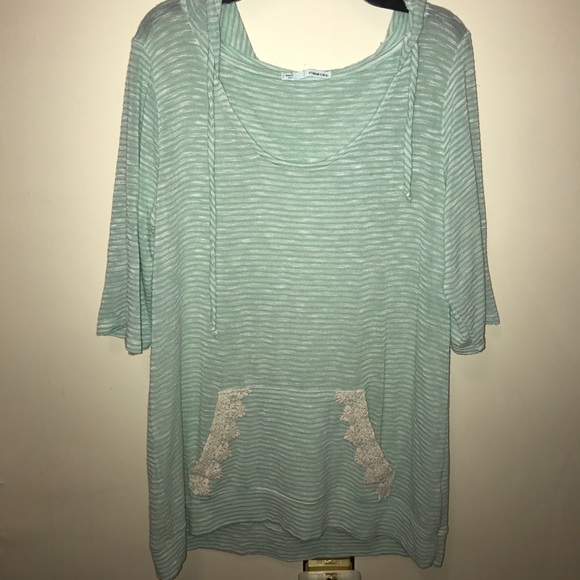 Maurices Tops - 3/4 sleeve hooded shirt