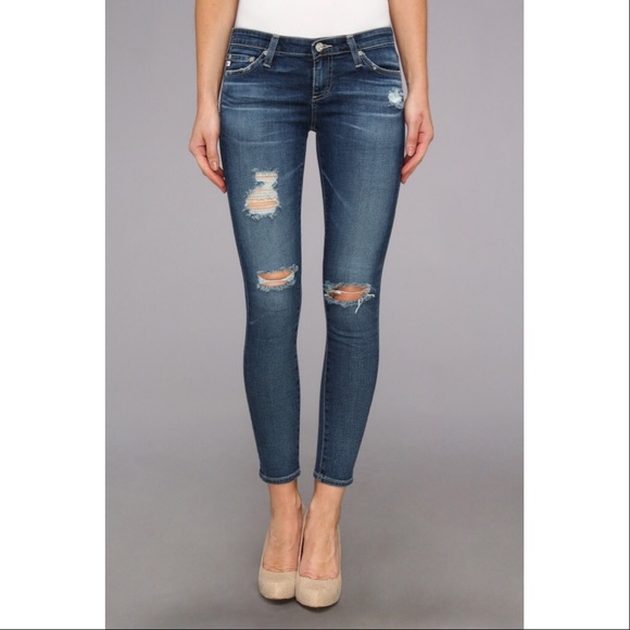 AG Adriano Goldschmied Denim - AG Legging Ankle 11 Years Swap Meet Destroyed Rips