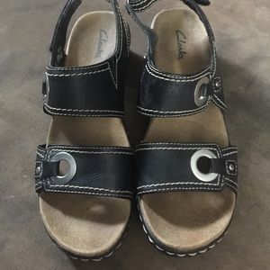 Clarks brown sandals size 7