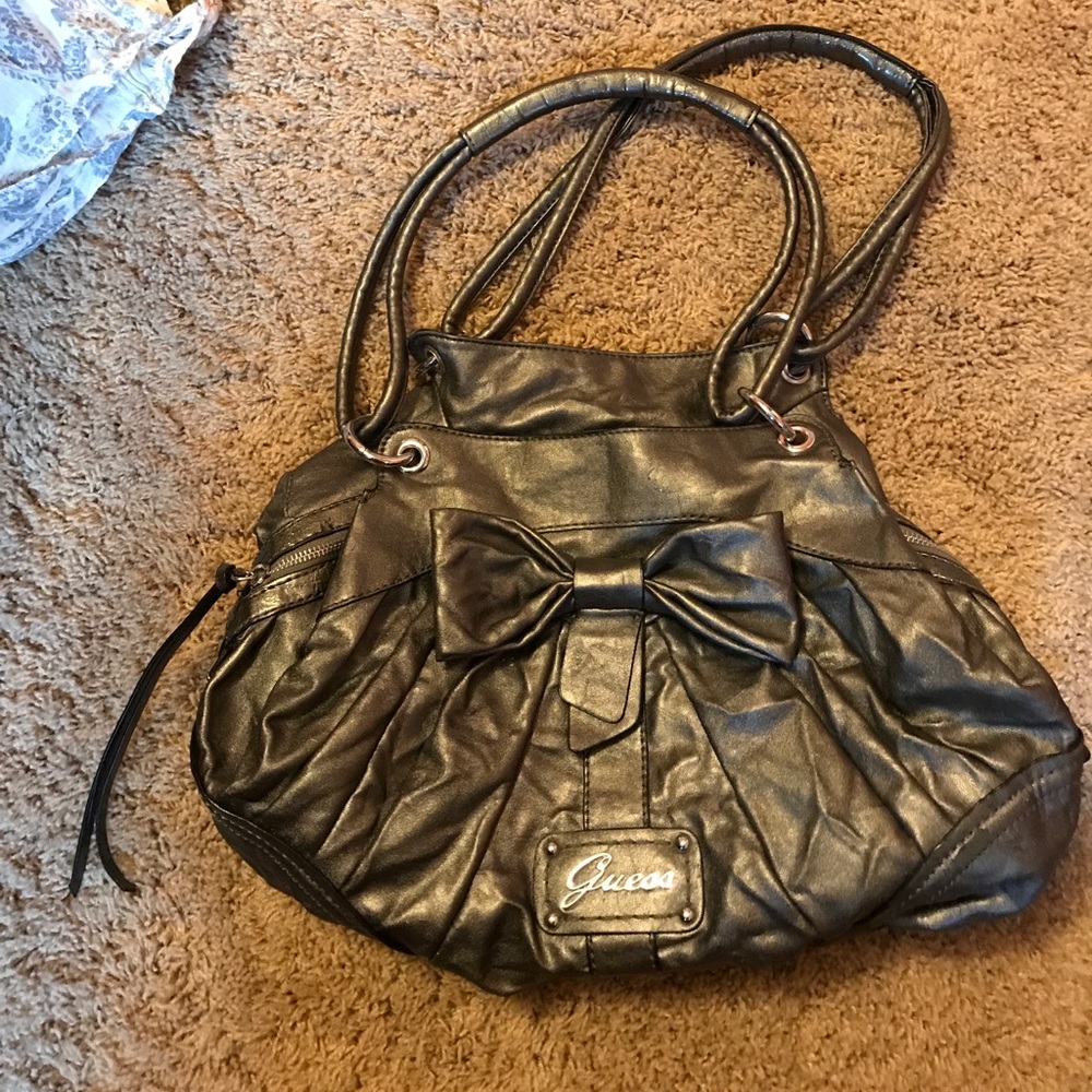 Silver guess purse