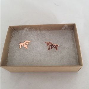 Rosé gold UNICORN  earrings