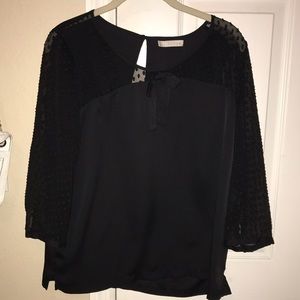 Black long-sleeved top