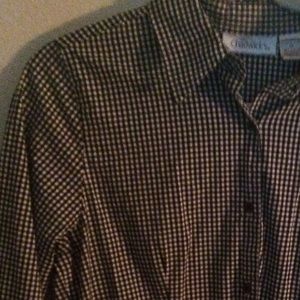 Gingham Black and White Top