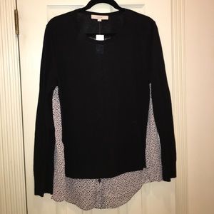 Fun back w/black front sweater