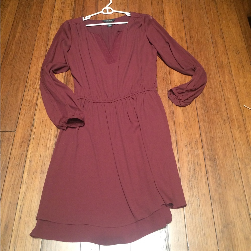 White House Black Market Maroon Dress