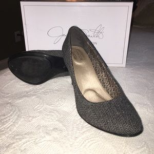 Jacklyn Smith tweed grey women's shoes